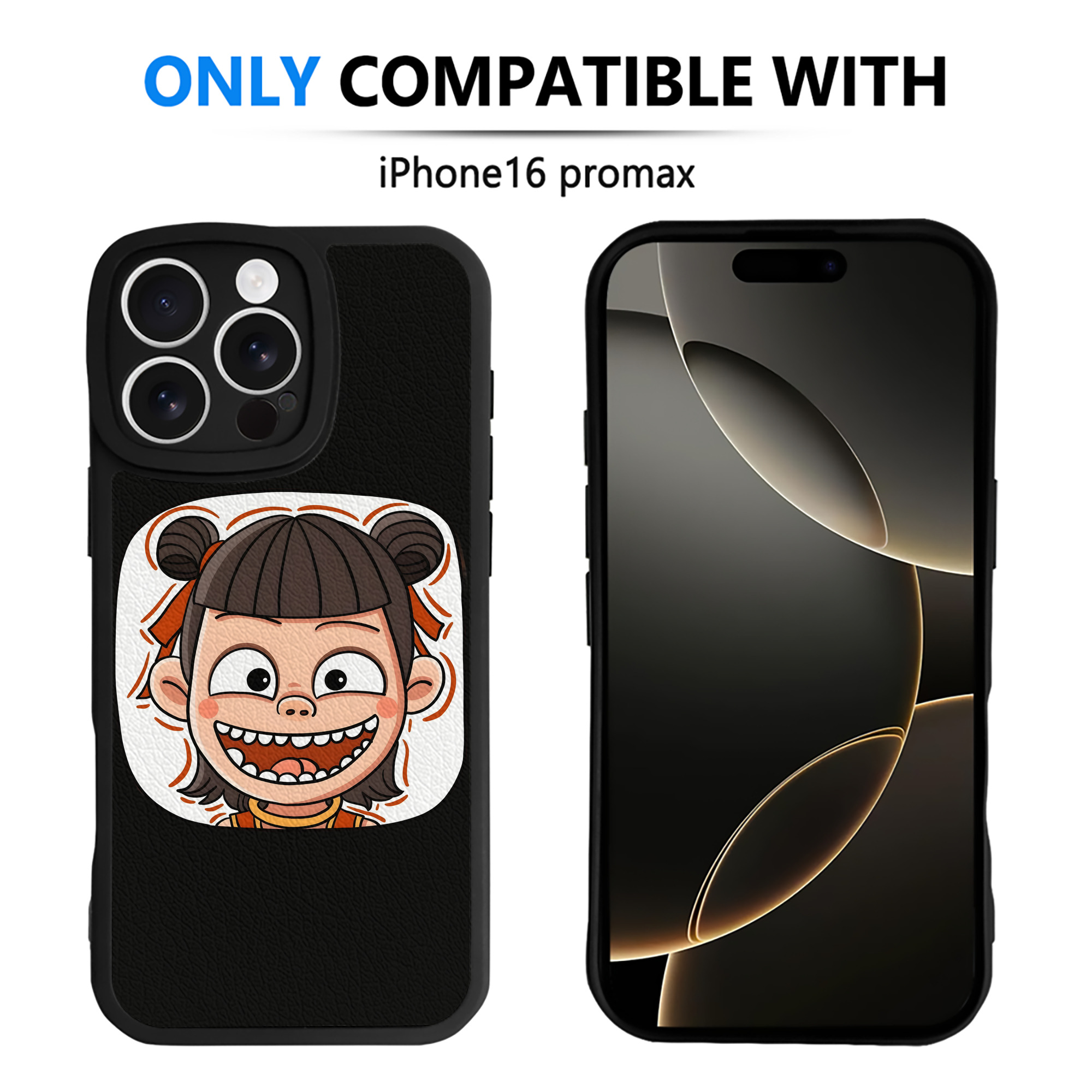 （画像用） Ne Zha 2 ナタ 魔童の大暴れ 【iPhone 16シリーズ対応】シリコンスマホケース（レザー調） 材質：シリコン